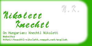 nikolett knechtl business card
